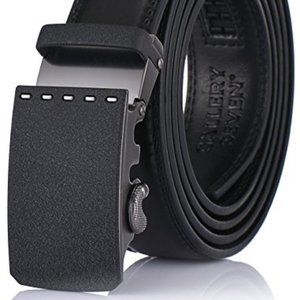 Gallery Seven Men Leather Ratchet Belt Modern Matte Finish Adjustable 28" to 44"